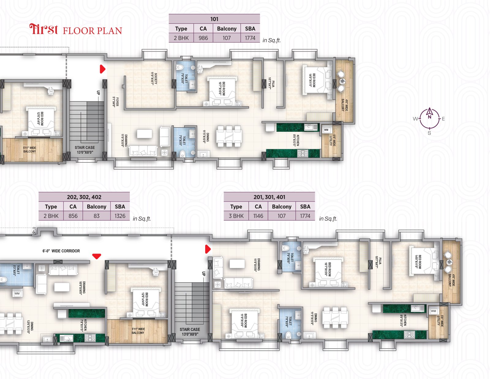 flat for sale in jharpada flor plan